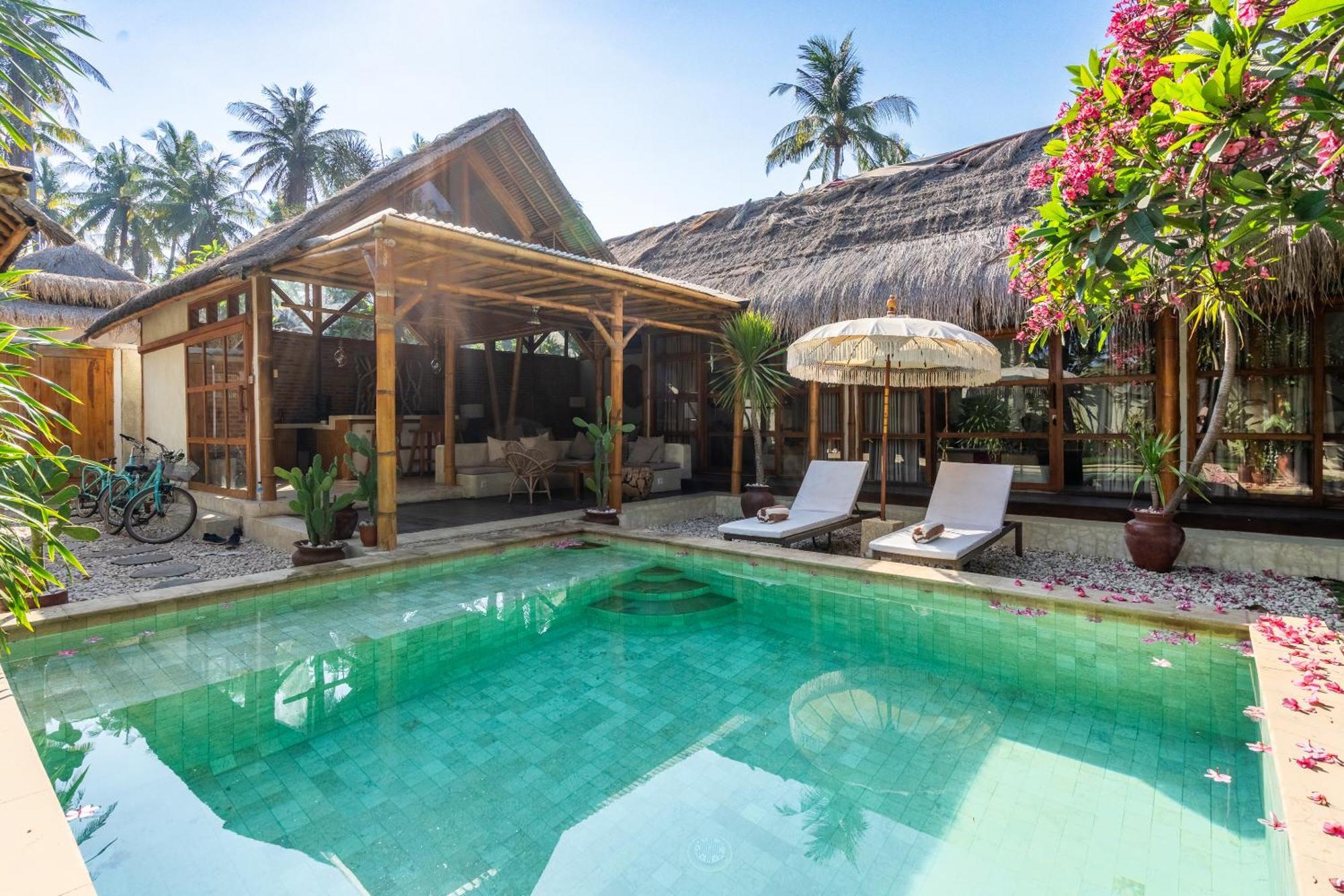 Villa Burung Gili Air Authentic 3-Bedroom Bamboo Villa With Private Pool 외부 사진