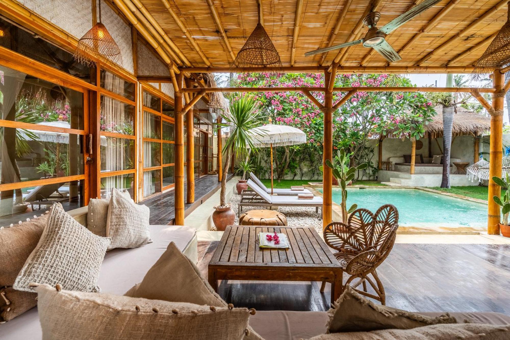 Villa Burung Gili Air Authentic 3-Bedroom Bamboo Villa With Private Pool 외부 사진